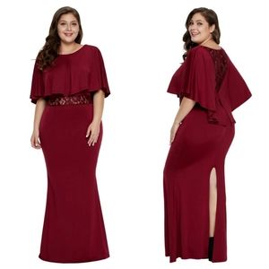 ABS by Allen Schwartz Cape Sleeve Lace Waist Gown